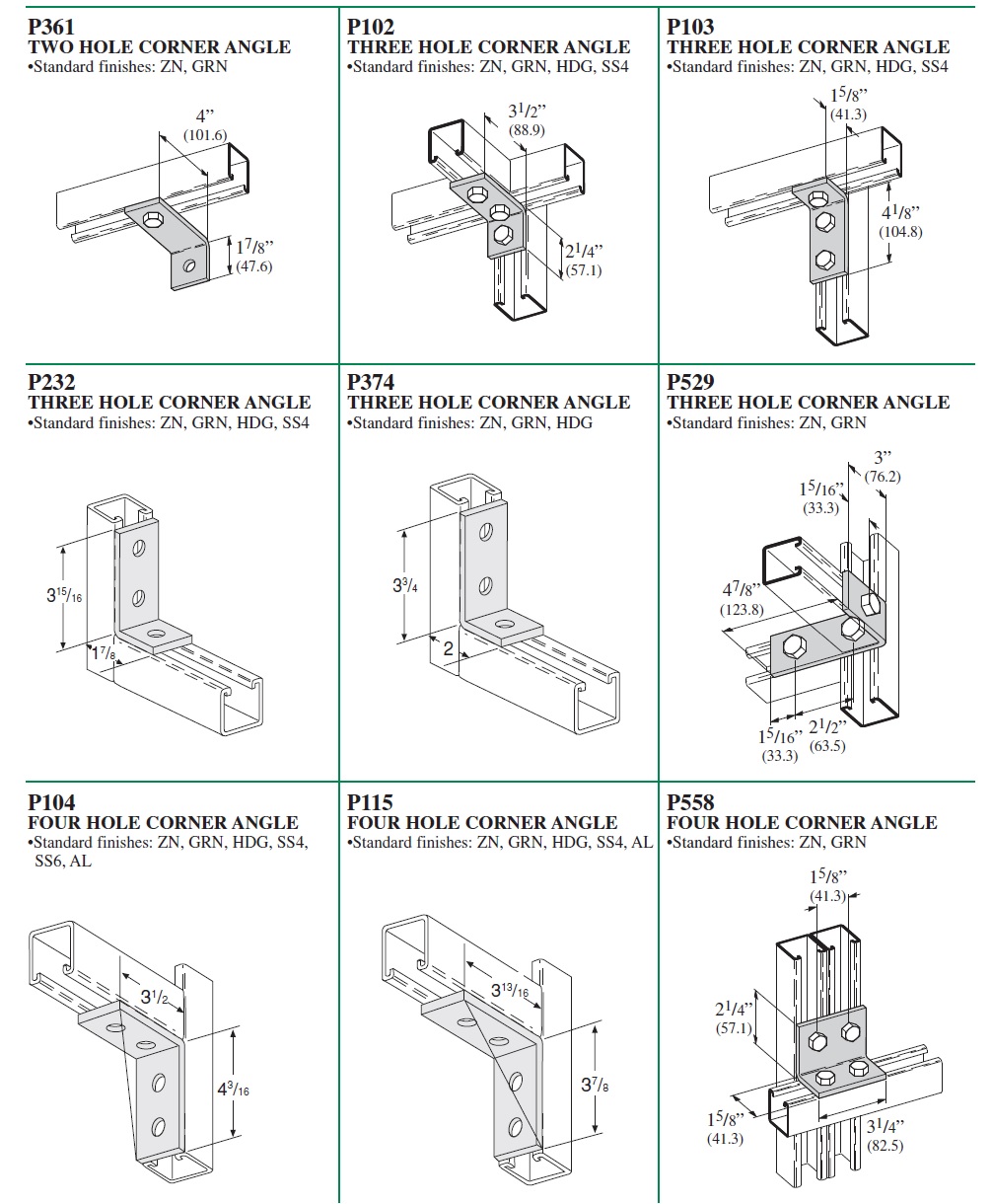 90 Degree Angle Fittings - Polygon